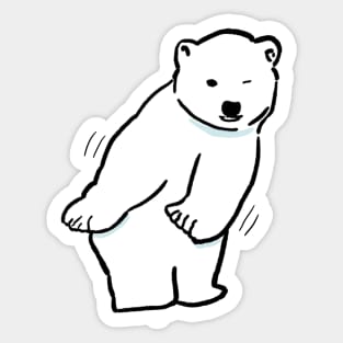 Wiggle polar bear Sticker